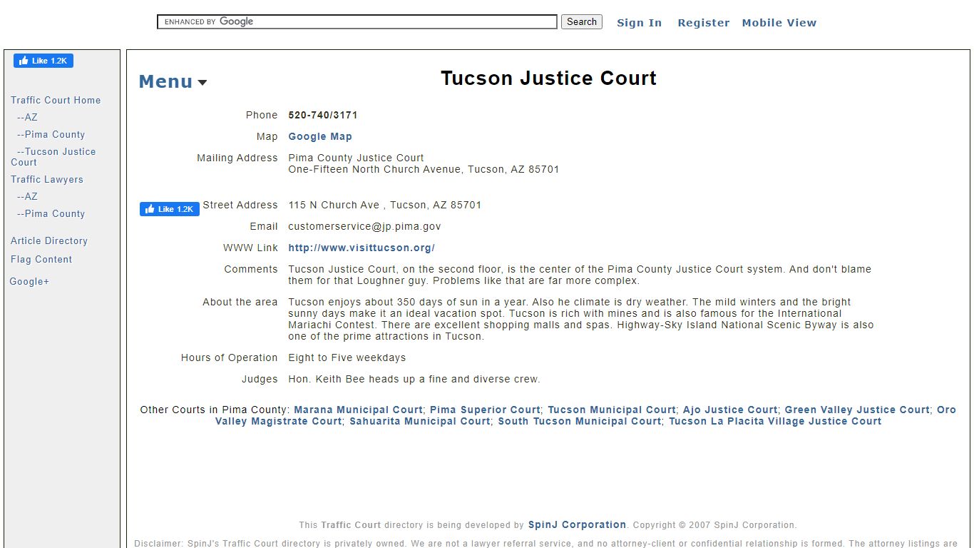 Tucson Justice Court AZ